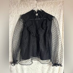 Sugar Lips Elegant Black Lace Women's Top